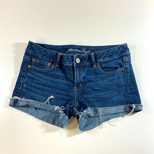 American Eagle midi stretch shorts